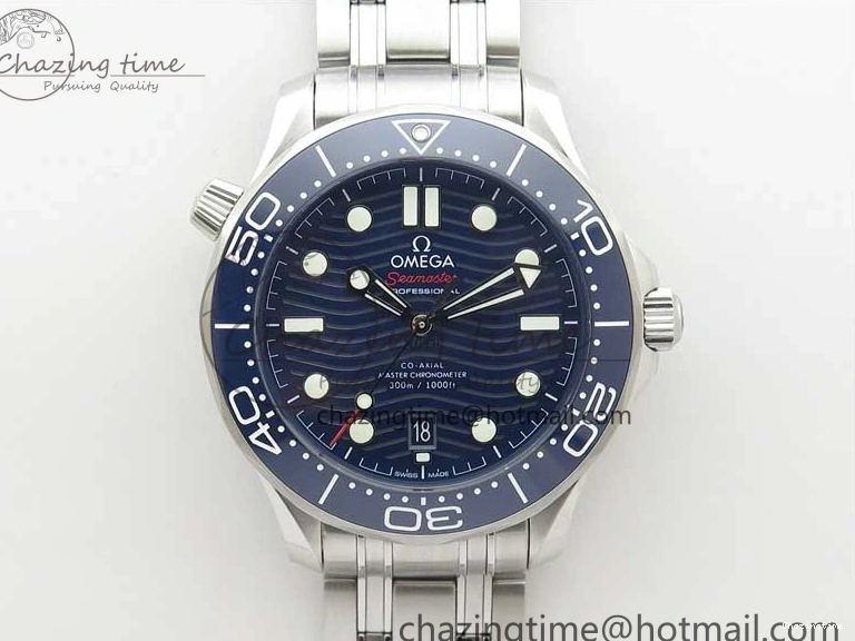 0115 Seamaster Diver 300M ORF 1:1 Best Edition Blue Ceramic Blue Dial on SS Bracelet A Breathable 7869